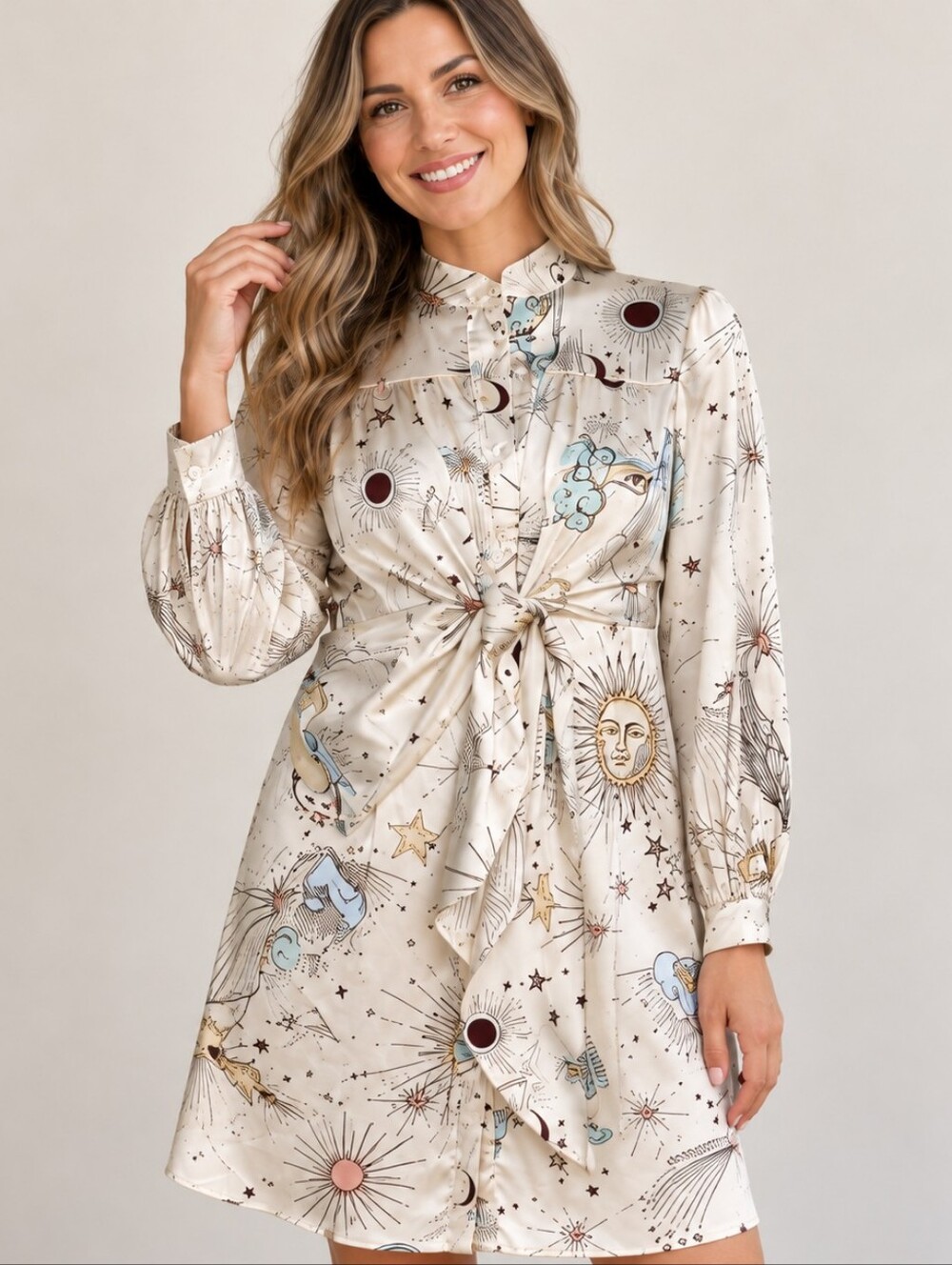 Flonaked Shirtdress Ivory Mystic Designs Mulberry Silk